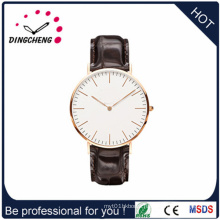 Genuine Leather Watch Strap Stainless Steel Digital Watch for Men (DC-1086)